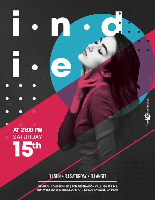 Indie Music PSD Free Flyer Template