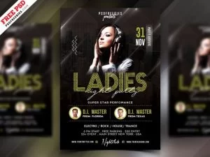 Ladies Night Elegant Free PSD Flyer Template