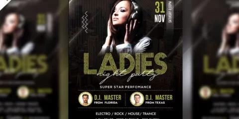Ladies Night Elegant Free PSD Flyer Template