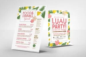 Luau Party Free PSD Flyer Template