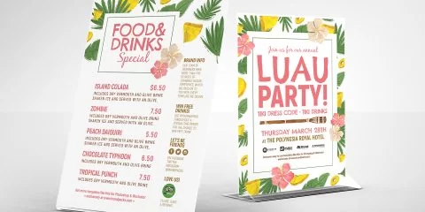 Luau Party Free PSD Flyer Template