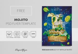 Mojito Drink Free PSD Flyer Template