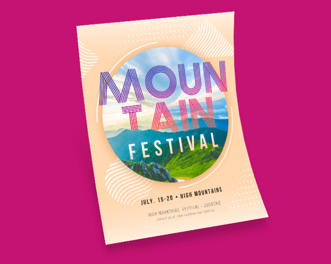 Mountain Festival Free PSD Flyer Template