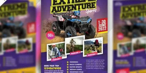 Outdoor Adventure Bike Free PSD Flyer Template