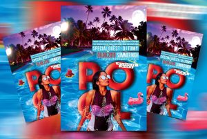 Pool Party PSD Free Flyer Template