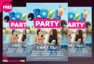 Pool Vibe PSD Free Flyer Temlpate