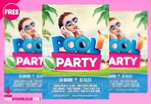 Pool Party Free Summer PSD Flyer Template