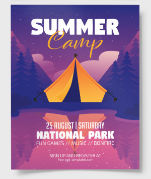 Summer Camp Freebie PSD Flyer Template