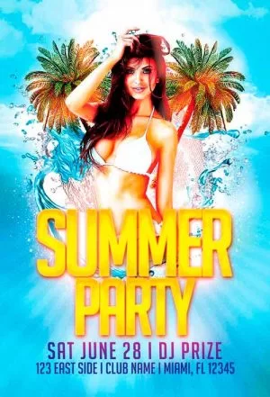 Summer Event Freebie PSD Flyer Template