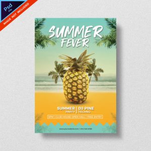 Summer Fever PSD Free Flyer Template