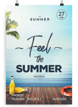 Summer Ocean PSD Free Flyer Template