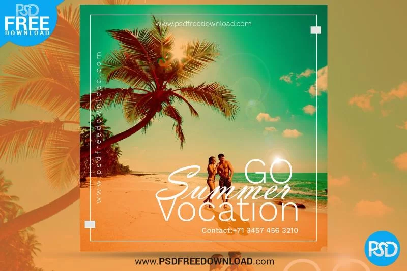 Summer Vocation Free PSD Flyer Template
