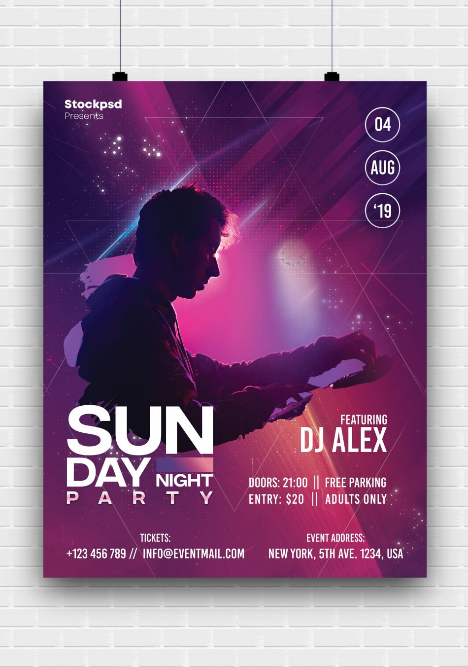 Sunday Night PSD Freebie Flyer Templates - psdFlyer.co