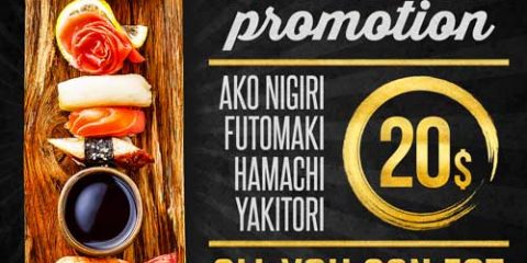Sushi - Restaurant Free PSD Flyer Template