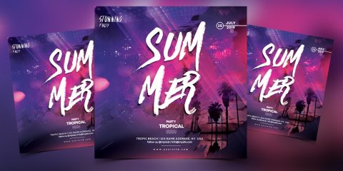 The Summer Vibe PSD Free Flyer Template