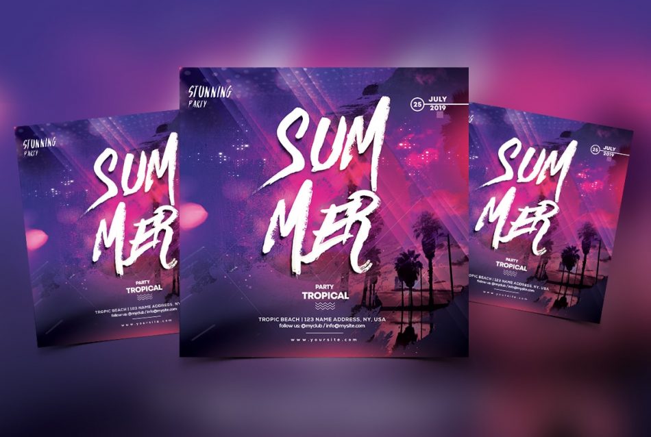The Summer Vibe PSD Free Flyer Template