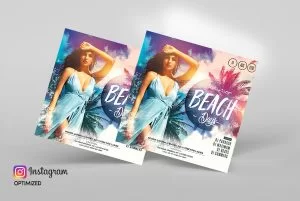 Tropical Day Free Instagram PSD Flyer Template