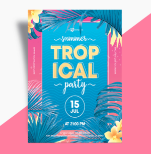 Tropical Day PSD Free Flyer Template