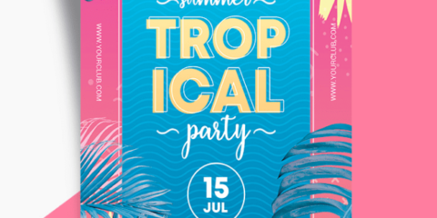 Tropical Day PSD Free Flyer Template