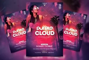 Tropical & Vibes - Free Party PSD Flyer Template