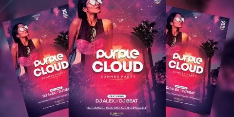 Tropical & Vibes - Free Party PSD Flyer Template