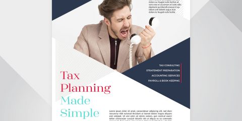 Accounting and Tax Free PSD Flyer Template