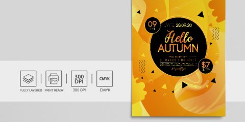 Autumn Fall Festival Free PSD Flyer Template