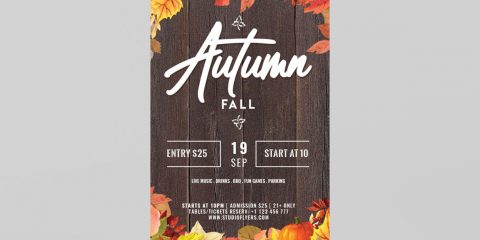 Autumn Fall Free PSD Flyers Template