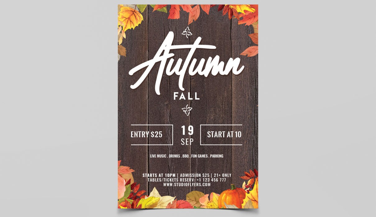 Autumn Fall Free PSD Flyers Template - PSDFlyer