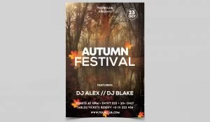 Autumn Festival Free PSD Flyer Template