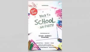 Back 2 School Event PSD Free Flyers Templates