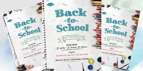 Back 2 School Free PSD Flyer Template