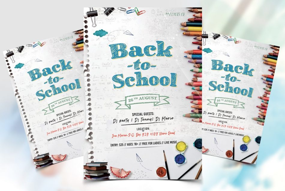 Back 2 School Free PSD Flyer Template