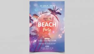 Beach Event - Free Summer PSD Flyer Template
