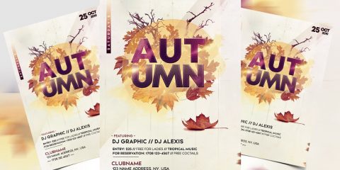 Clean Autumn Fall Festival Free Flyer Template