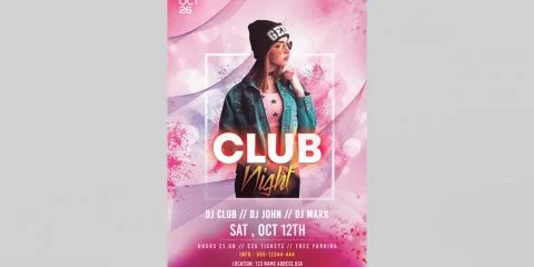 Club Vibe PSD Free Flyer Template