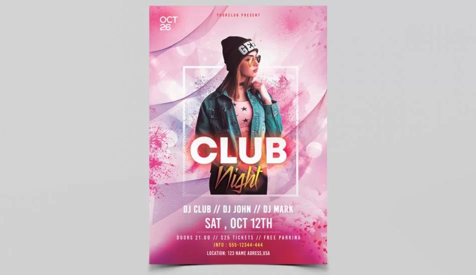 Club Vibe PSD Free Flyer Template