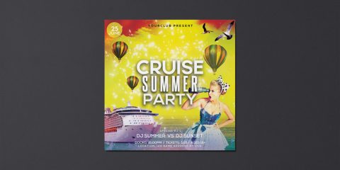 Cruise or Yacht Summer Free PSD Flyer Template