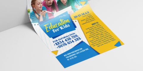 Education School Kids Free PSD Flyer Template