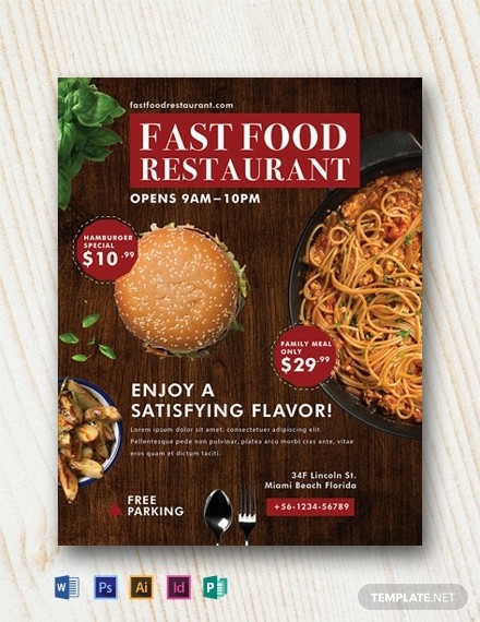 Fast Food Ad Free PSD Flyer Template
