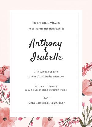 Free Wedding Invitation PSD Flyer Template