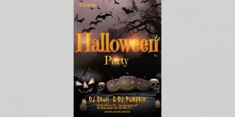 Halloween Party Free PSD Flyer Template