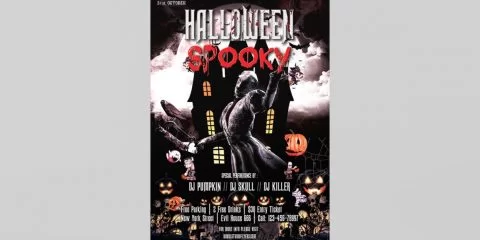 Halloween Spooky Free PSD Flyer Template