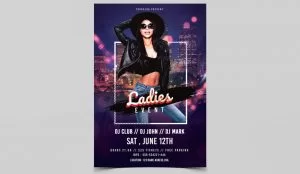 Ladies Night Vibe Free PSD Flyer Template