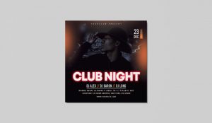 Night Party Free DJ PSD Flyer Template