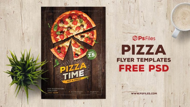 Pizza Food & Restaurant Free PSD Flyer Template