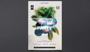 Pool Party Free Summer PSD Flyer Template