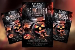 Scary Halloween Free PSD Flyer Template