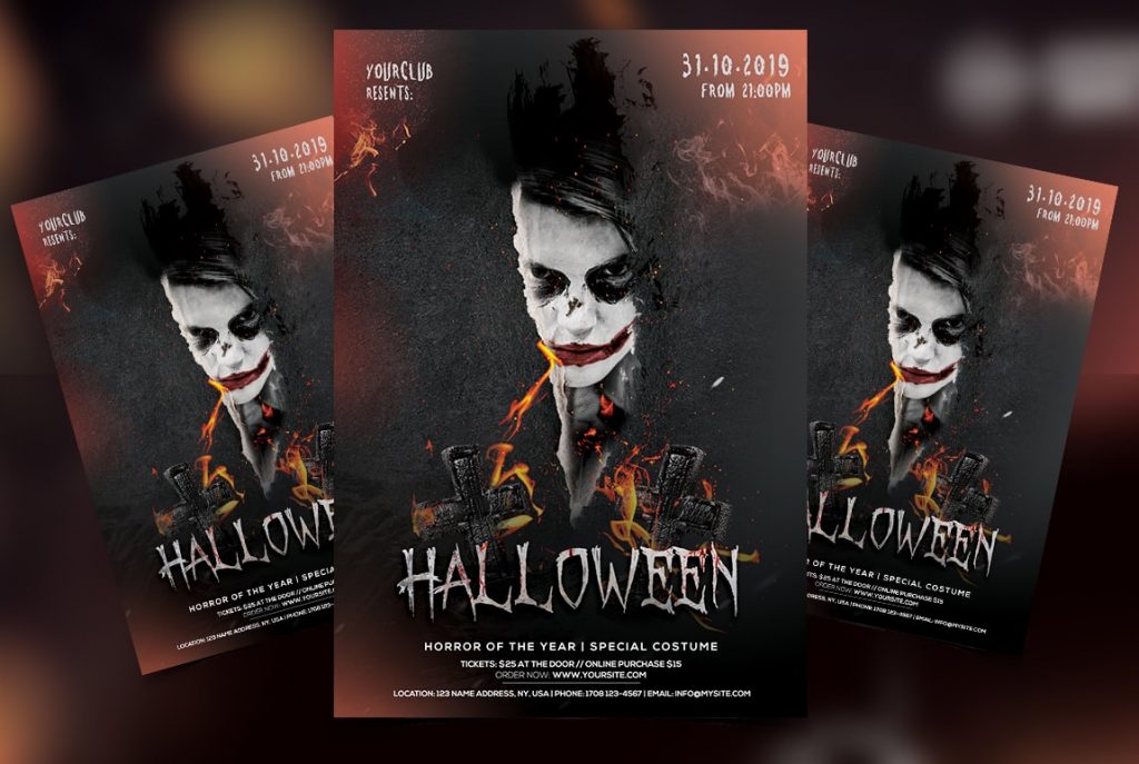 Halloween Spooky Free Psd Flyer Template Psdflyer 1929