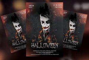 Spooky Night Free Halloween PSD Flyer Template